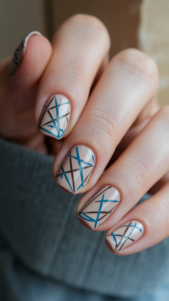 Geometric Blue Lines – Clean, sharp geometric shapes with various blue hues.
